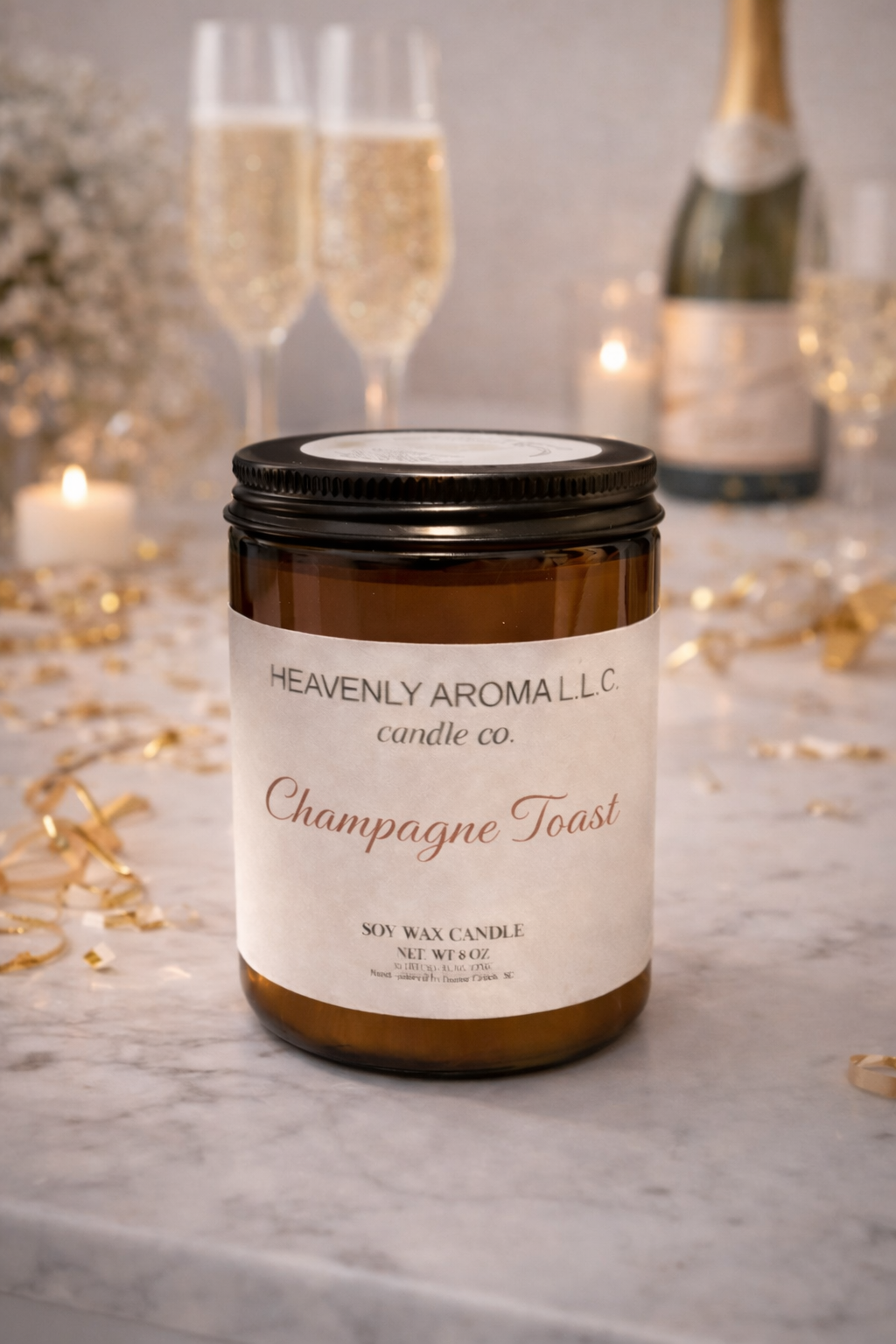 Champagne Toast Candle